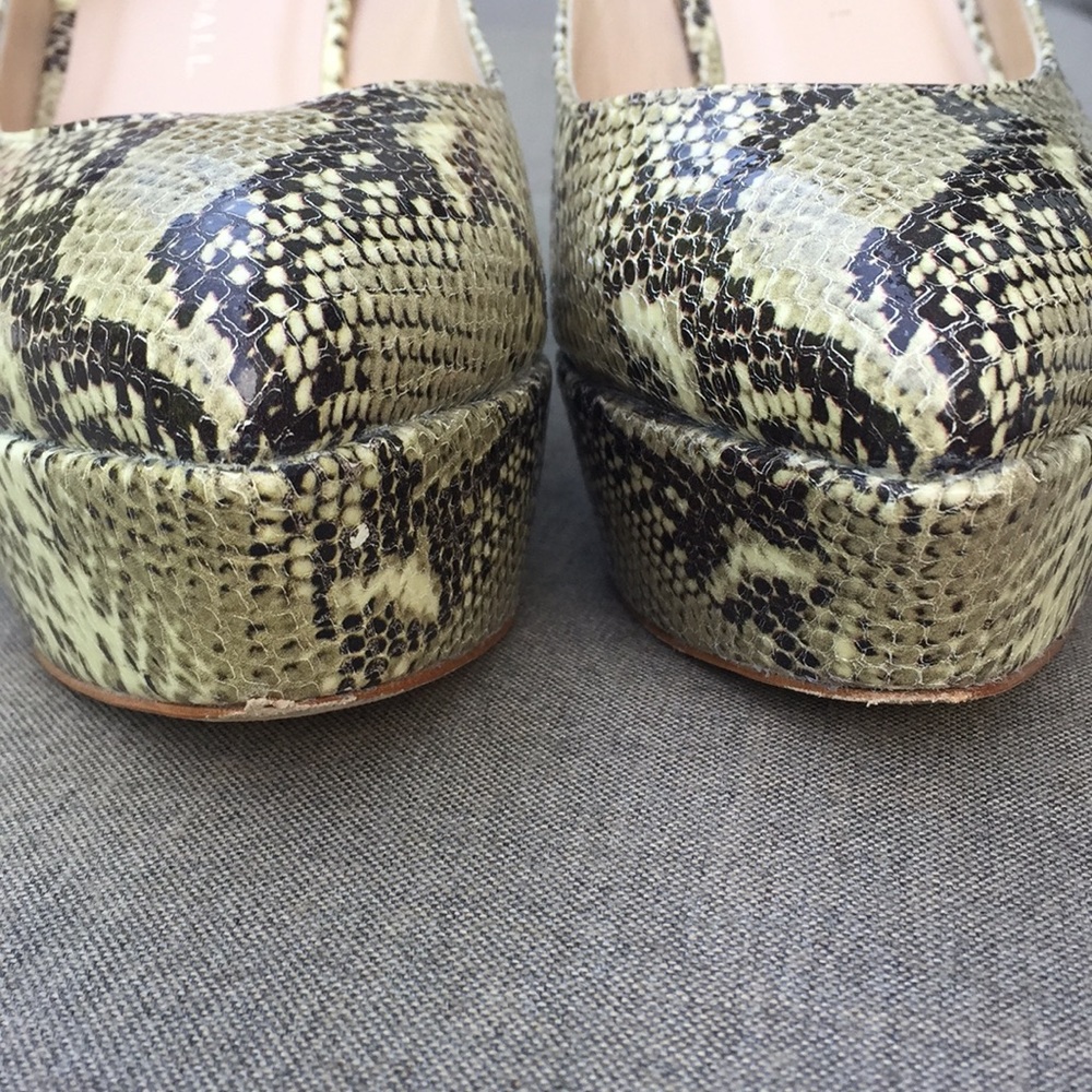 Loeffler Randall Closed Toe Python Platform Wedge - image 4